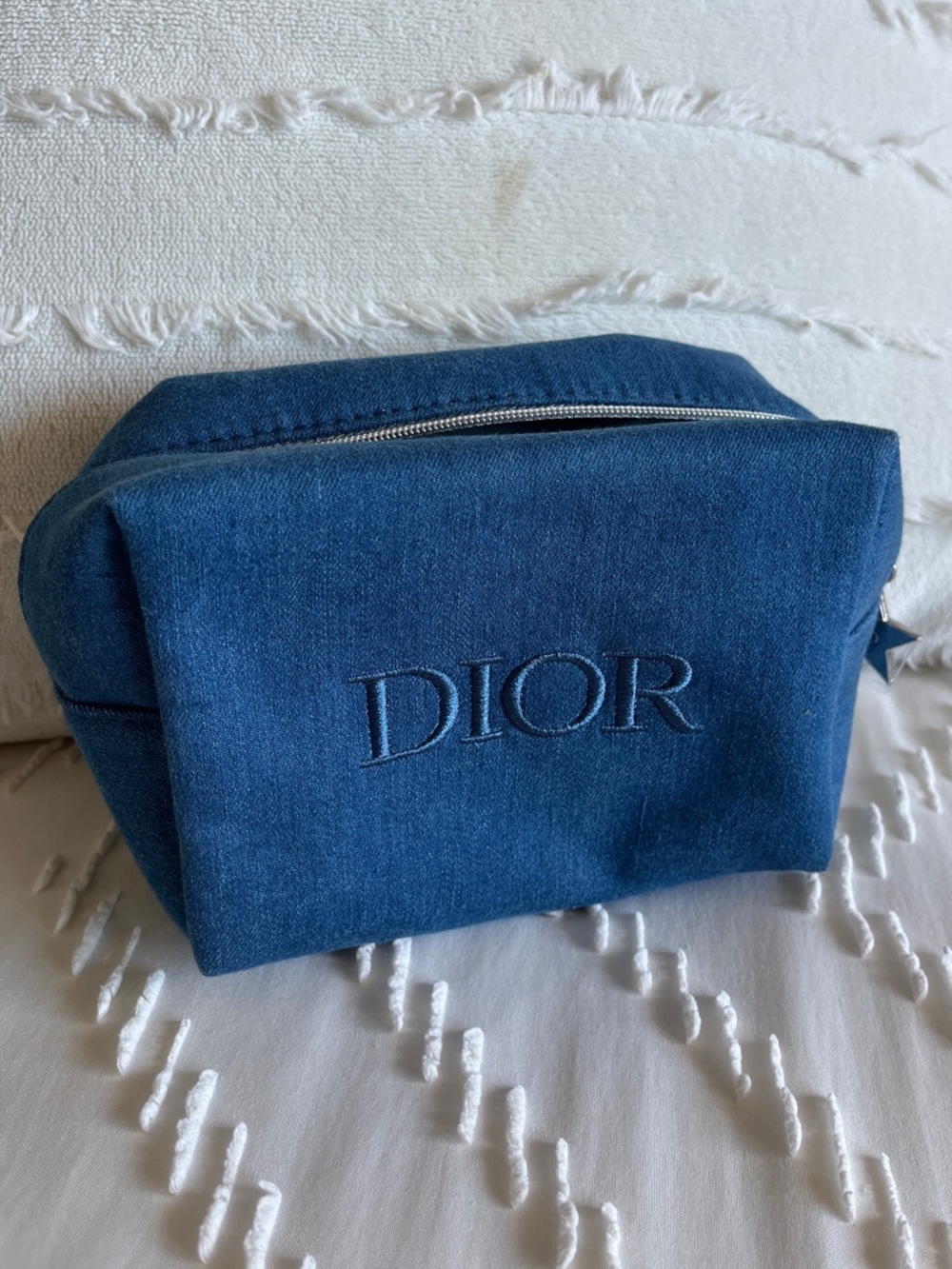 Dior Blue Denim Cosmetic Pouch